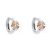 Orecchini a cerchio in argento 925 rodiato 12,1 x 2,4 mm
