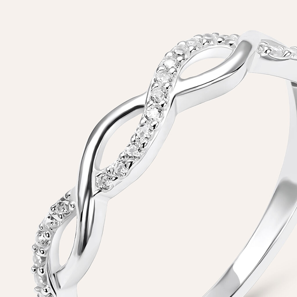 Anello Fantasia Silver Elegance Argento Rodiato Cubic Zirconia