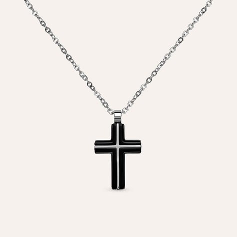 Collana Man Code Acciaio Bicolore Bianco / Nero - Collane Uomo | Stroili