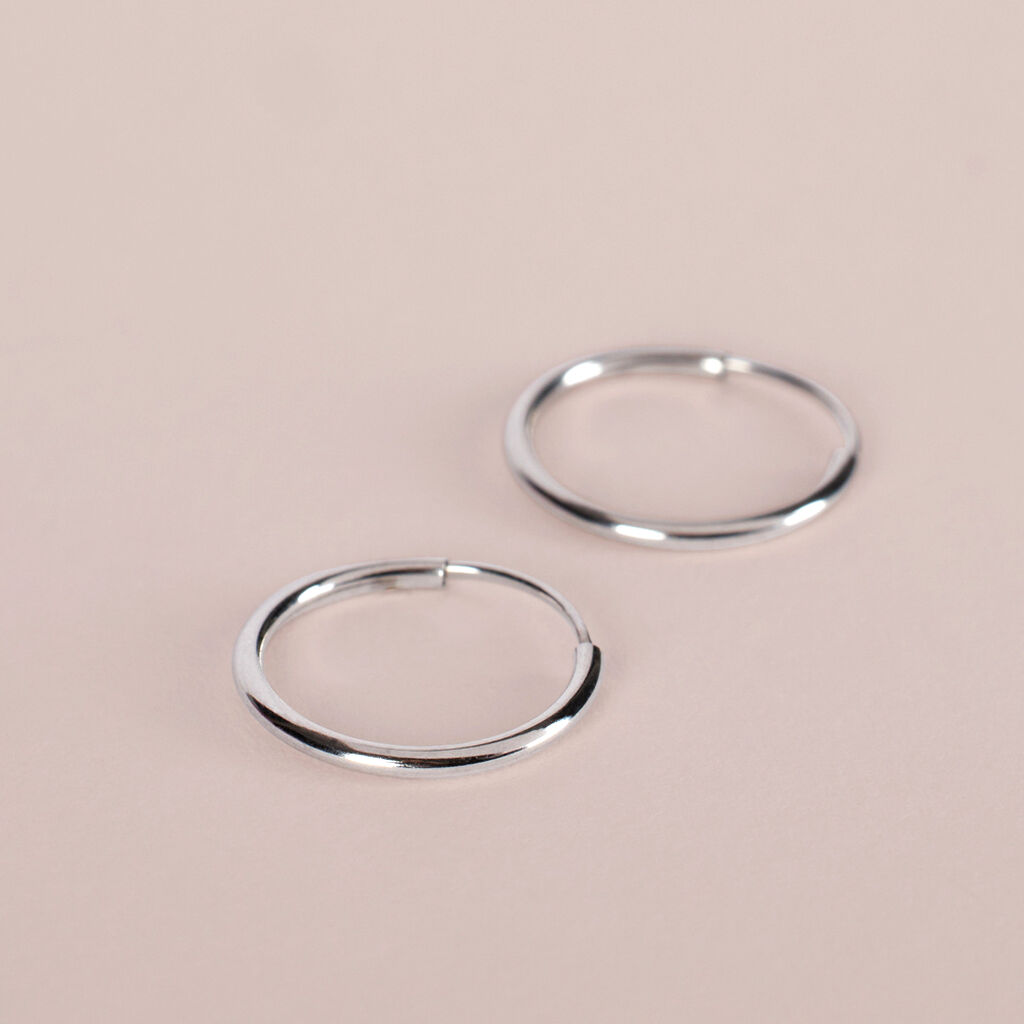 Orecchini A Cerchio Toujours Oro Bianco - Orecchini a Cerchio Donna | Stroili
