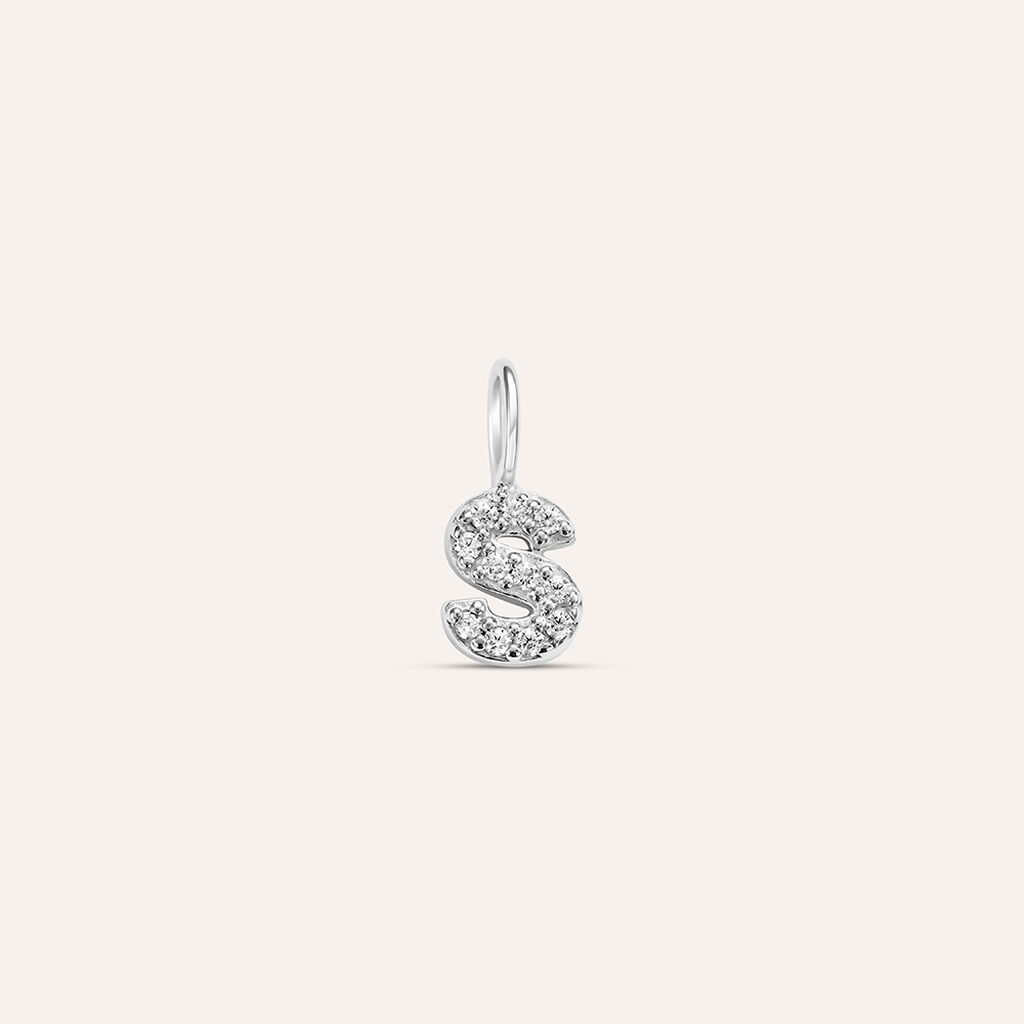 Pendente Love Beats Argento Rodiato Cubic Zirconia