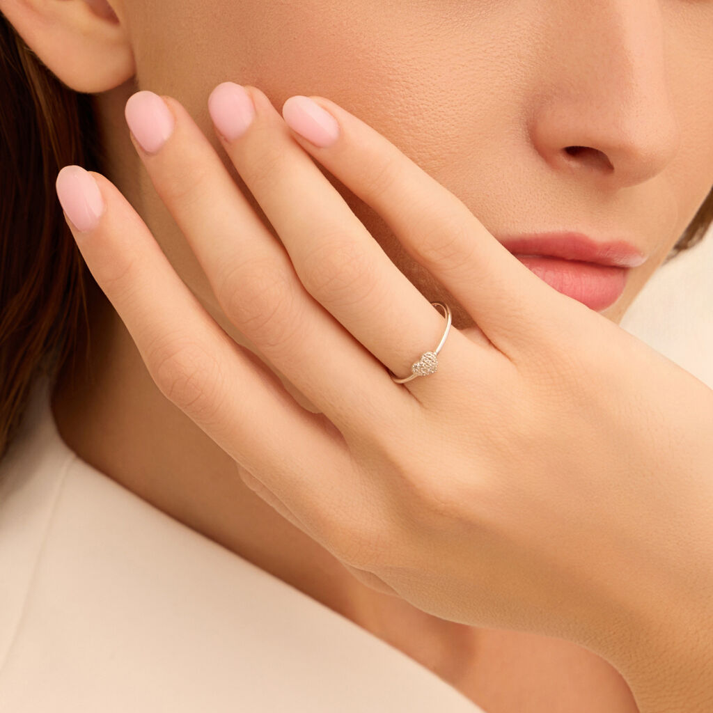 Anello Fantasia Sophia Oro Bianco Diamante