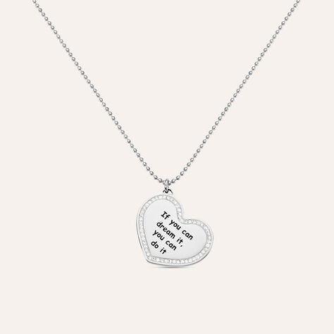 Collana Lady Message Acciaio Cristallo - Collane Donna | Stroili