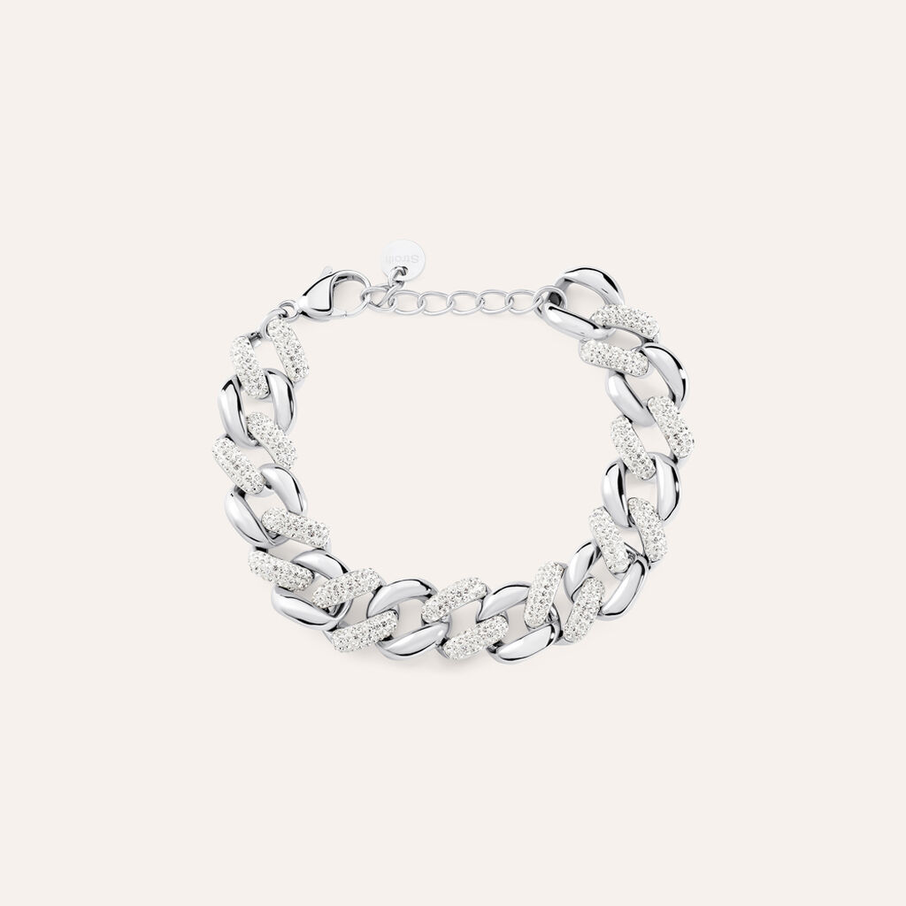 Bracciale Catena Aura Acciaio Cristallo