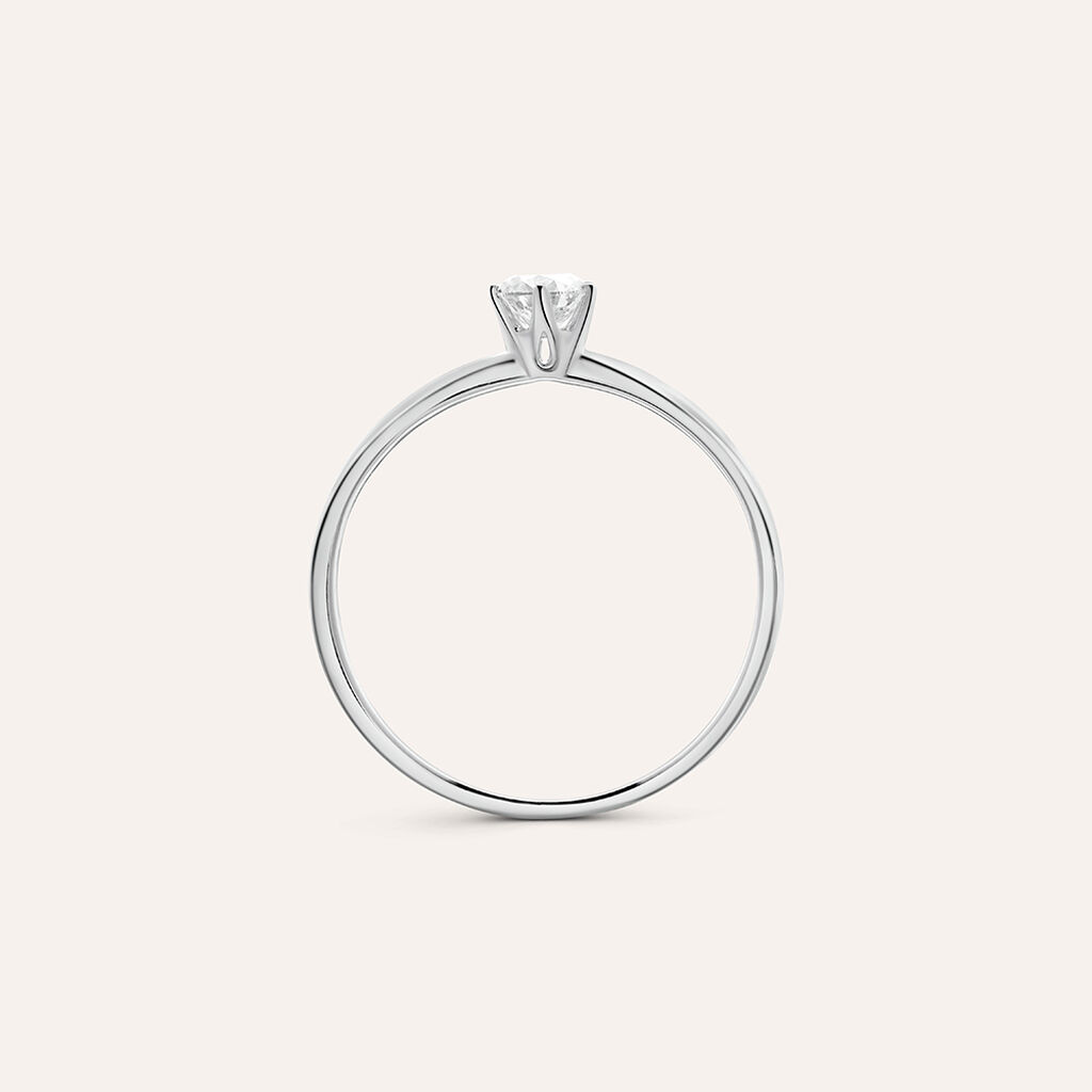 Anello Solitario Diamade Oro Bianco Diamante Lab-Grown - Anelli con Pietre Donna | Stroili