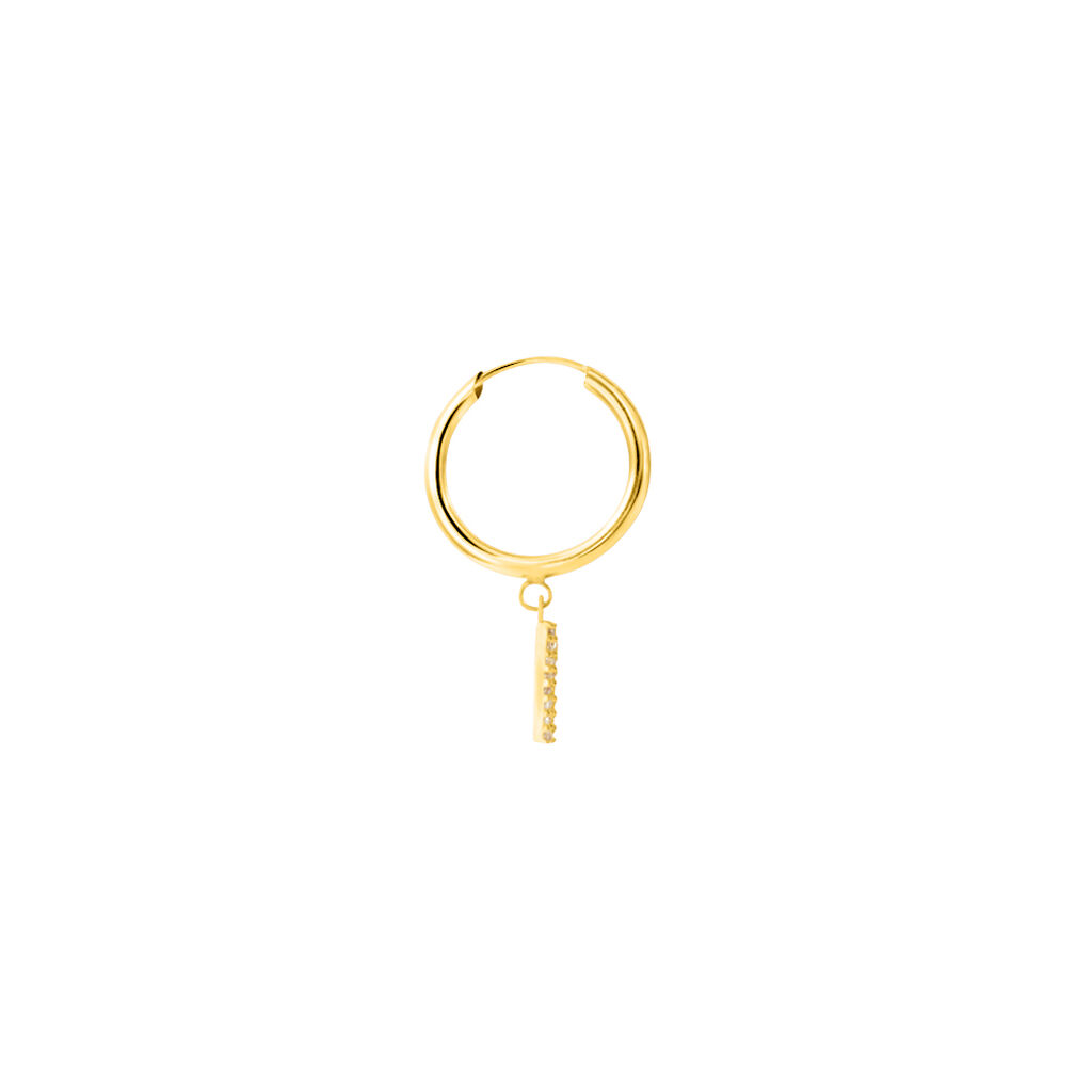 Mono Orecchino A Cerchio Toujours Oro Giallo Cubic Zirconia - Mono Orecchino Donna | Stroili