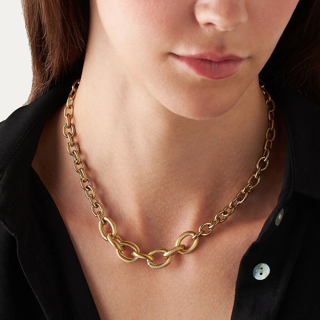 Catena Lady Code Acciaio Dorato - Collane Catena Donna | Stroili
