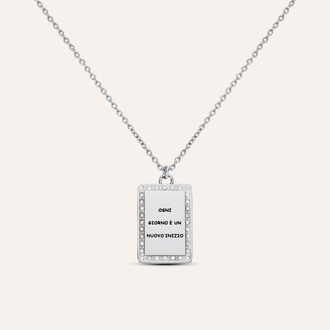 Collana Lady Message Acciaio Cristallo - Collane Donna | Stroili