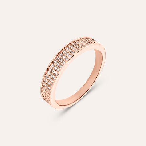 Anello Semi-eternity Silver Shine Argento Rosa Cubic Zirconia - Anelli con Pietre Donna | Stroili