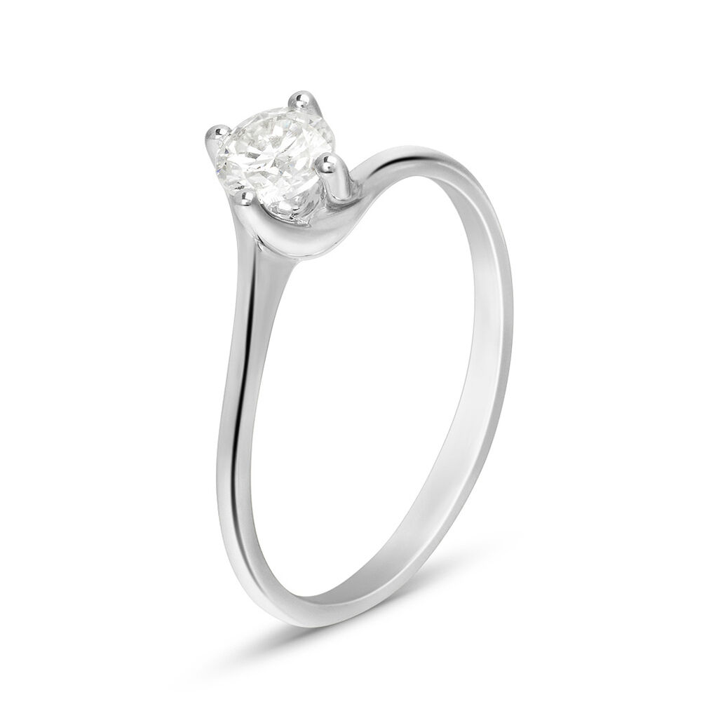 Anello Solitario Firmamenti Oro Bianco Diamante