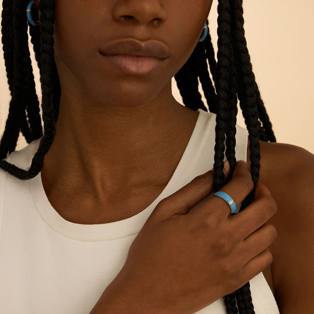 Anello Fascia Lady Sweet Acciaio Cristallo