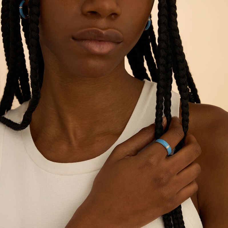 Anello Fascia Lady Sweet Acciaio Cristallo - Anelli con Pietre Donna | Stroili