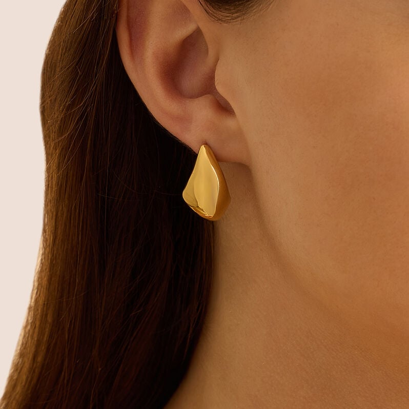 Orecchini Lobo Radiance Acciaio Dorato - Orecchini a Lobo Donna | Stroili