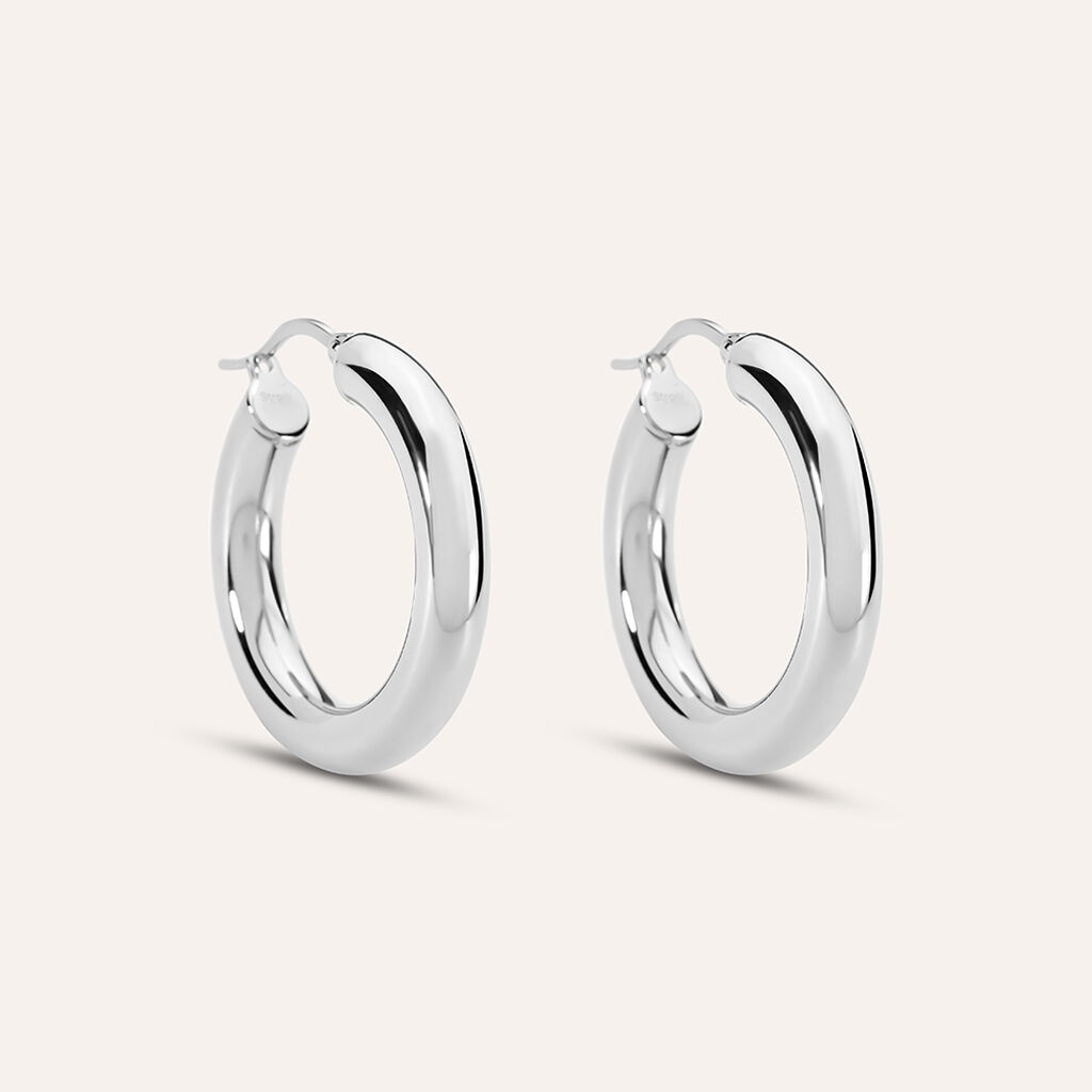 Orecchini A Cerchio Moonlight Acciaio