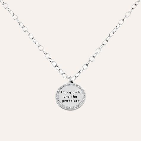 Collana Lady Message Acciaio Happiness e Cristalli - Collane Donna | Stroili