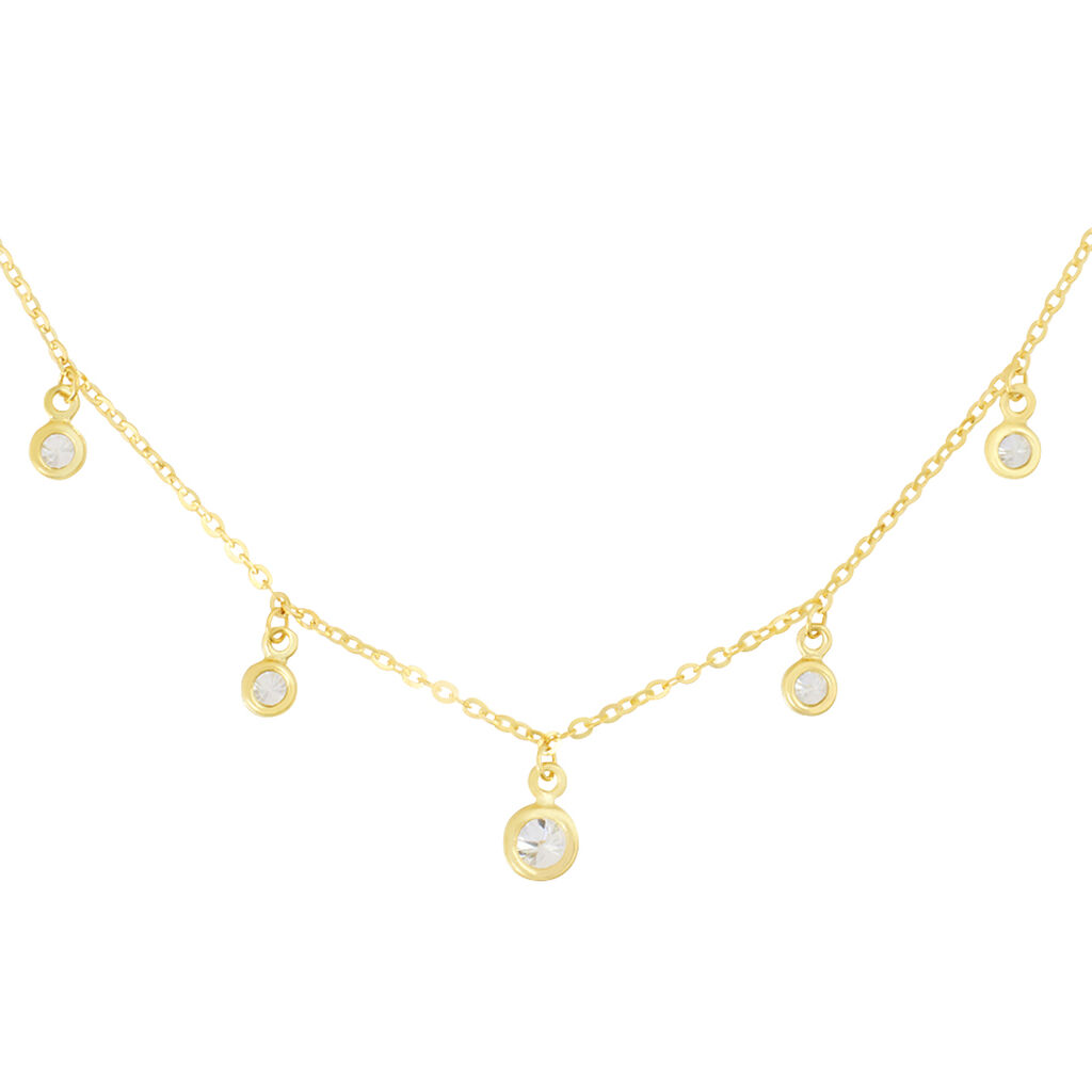 Collana Multi Punto Luce Claire Oro Giallo Cubic Zirconia - Collane Punto Luce Donna | Stroili