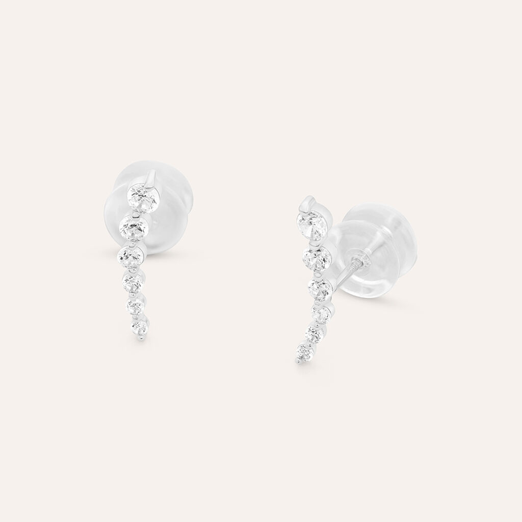 Orecchini Pendenti Claire Oro Bianco Cubic Zirconia
