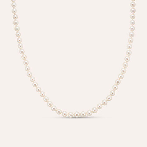 Collana Gabrielle Oro Bianco Perla D'Acqua Dolce - Collane Donna | Stroili