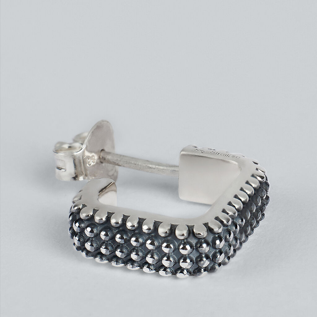 Mono Orecchino A Cerchio Gentleman Argento Rodiato