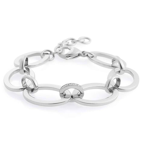 Bracciale Catena Lady Code Acciaio Cristallo - Bracciali Donna | Stroili