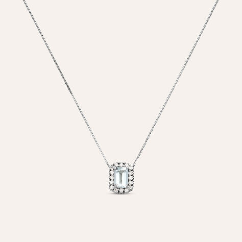 Collana Acquamarina Oro Bianco Acquamarina Diamante - Collane Donna | Stroili