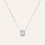 Collana Acquamarina Oro Bianco Acquamarina Diamante