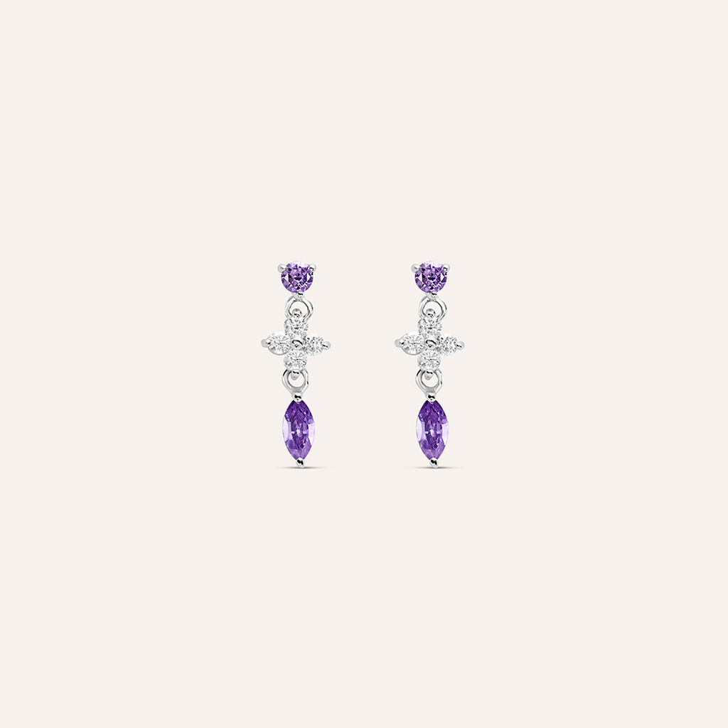 Orecchini Pendenti Silver Elegance Argento Rodiato Cubic Zirconia - Orecchini Pendenti Donna | Stroili