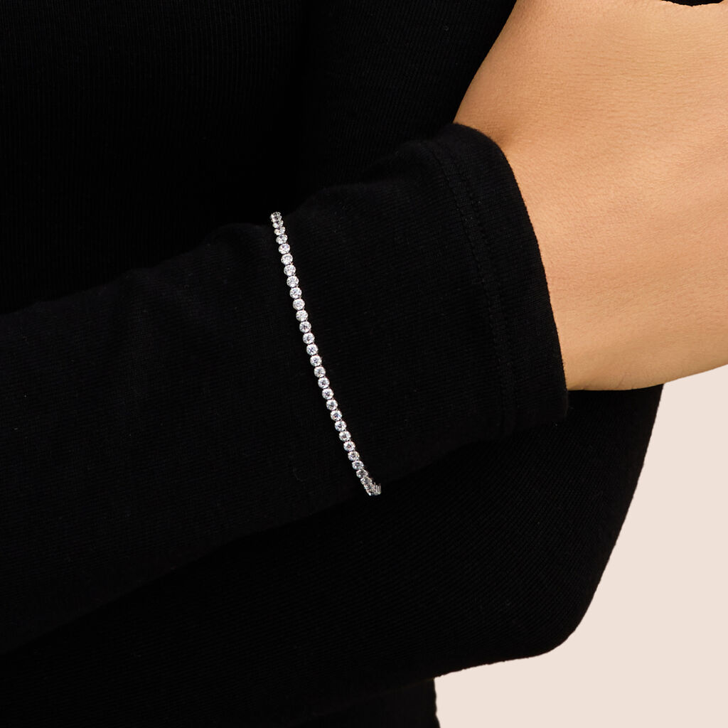Bracciale Tennis Silver Elegance Argento Rodiato Cubic Zirconia