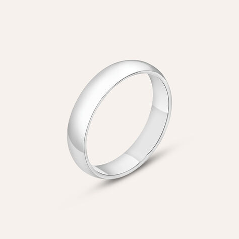 Fede Classica 4 mm Argento Rodiato - Fedi Uomo | Stroili