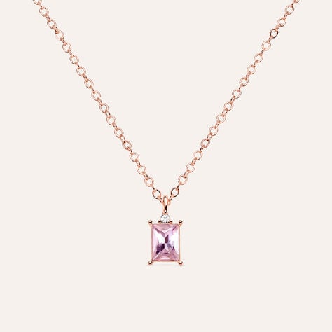 Collana Punto Luce Violet Ottone Rosa Cristallo - Collane Punto Luce Donna | Stroili