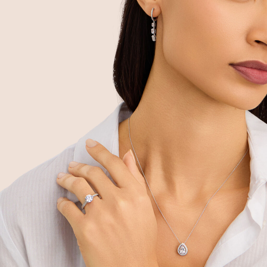 Orecchini Pendenti Silver Elegance Argento Rodiato Cubic Zirconia - Orecchini Pendenti Donna | Stroili