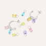 Charm per Orecchini a Cerchio Silver Rainbow Argento Rodiato Cubic Zirconia
