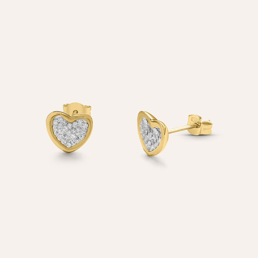 Orecchini Lobo Crystal Gold Oro Giallo Cristallo - Orecchini a Lobo Donna | Stroili