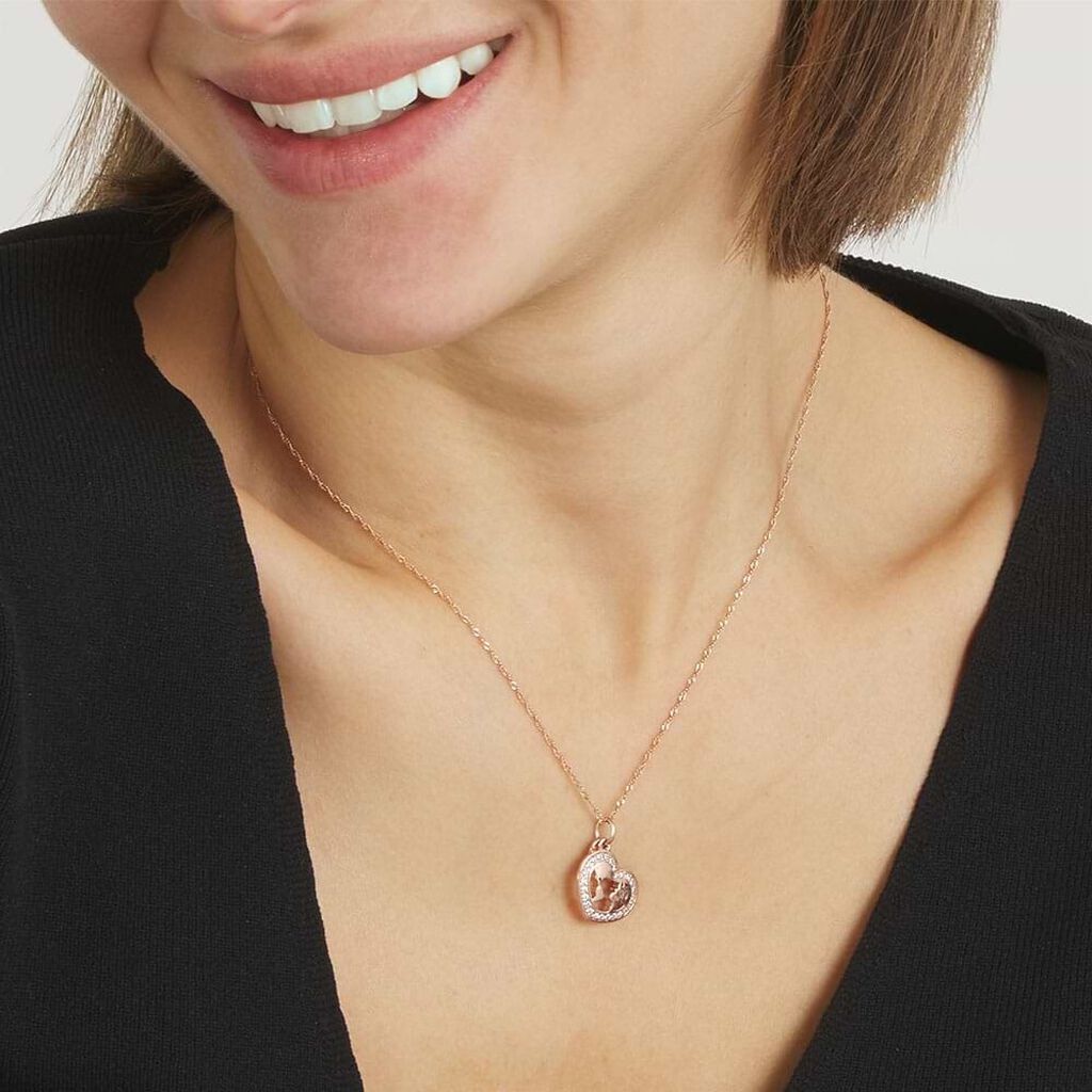 Pendente Love Beats Argento Rosa Cubic Zirconia - Ciondoli Donna | Stroili