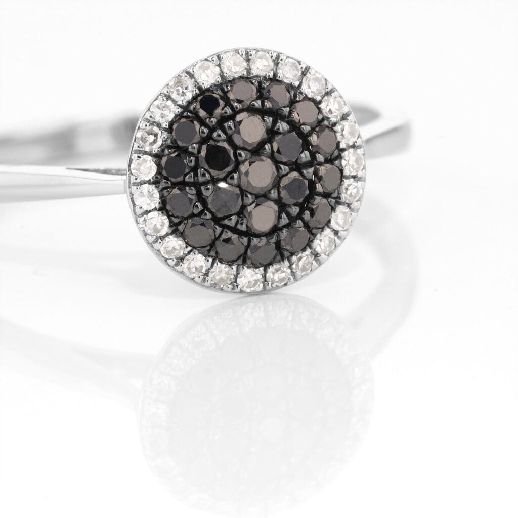 Anello Fantasia Sophia Oro Bianco Diamante