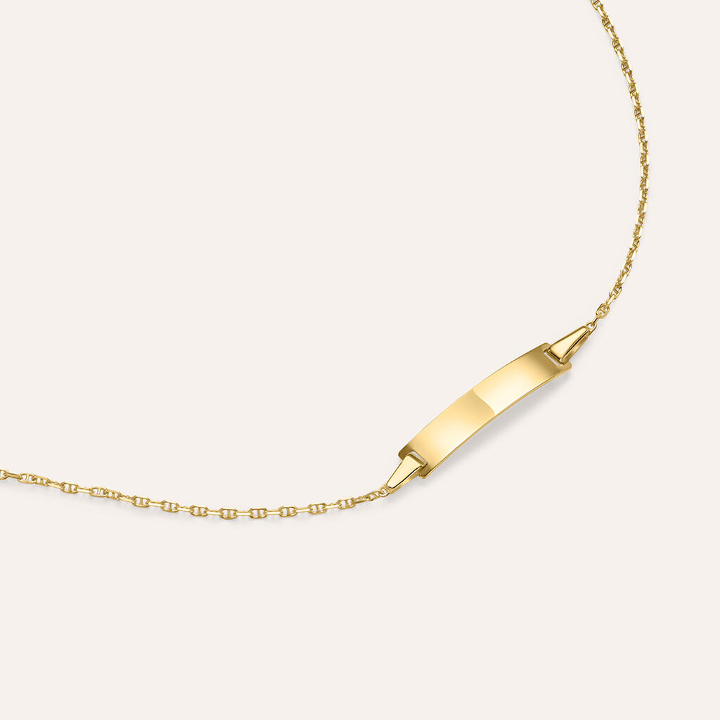 Bracciale Con Targhetta Holy Oro Giallo