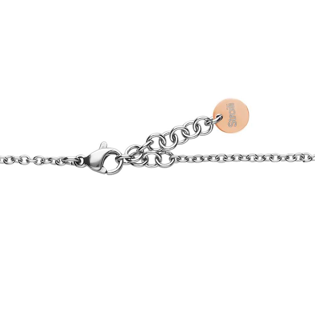 Bracciale Lady Shine Acciaio Bicolore Bianco / Rosa - Bracciali con Incisione Donna | Stroili