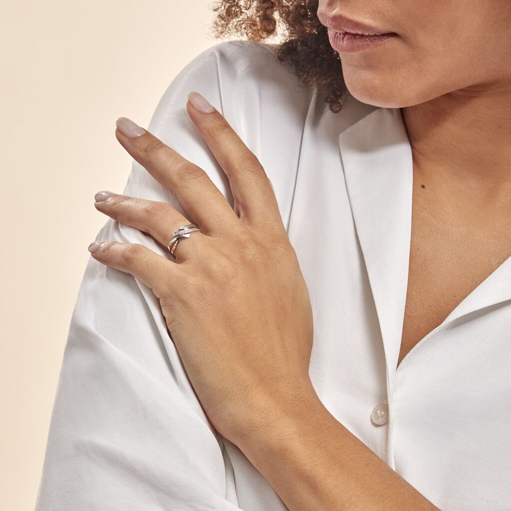 Anello Fascia Sophia Oro Bianco Diamante