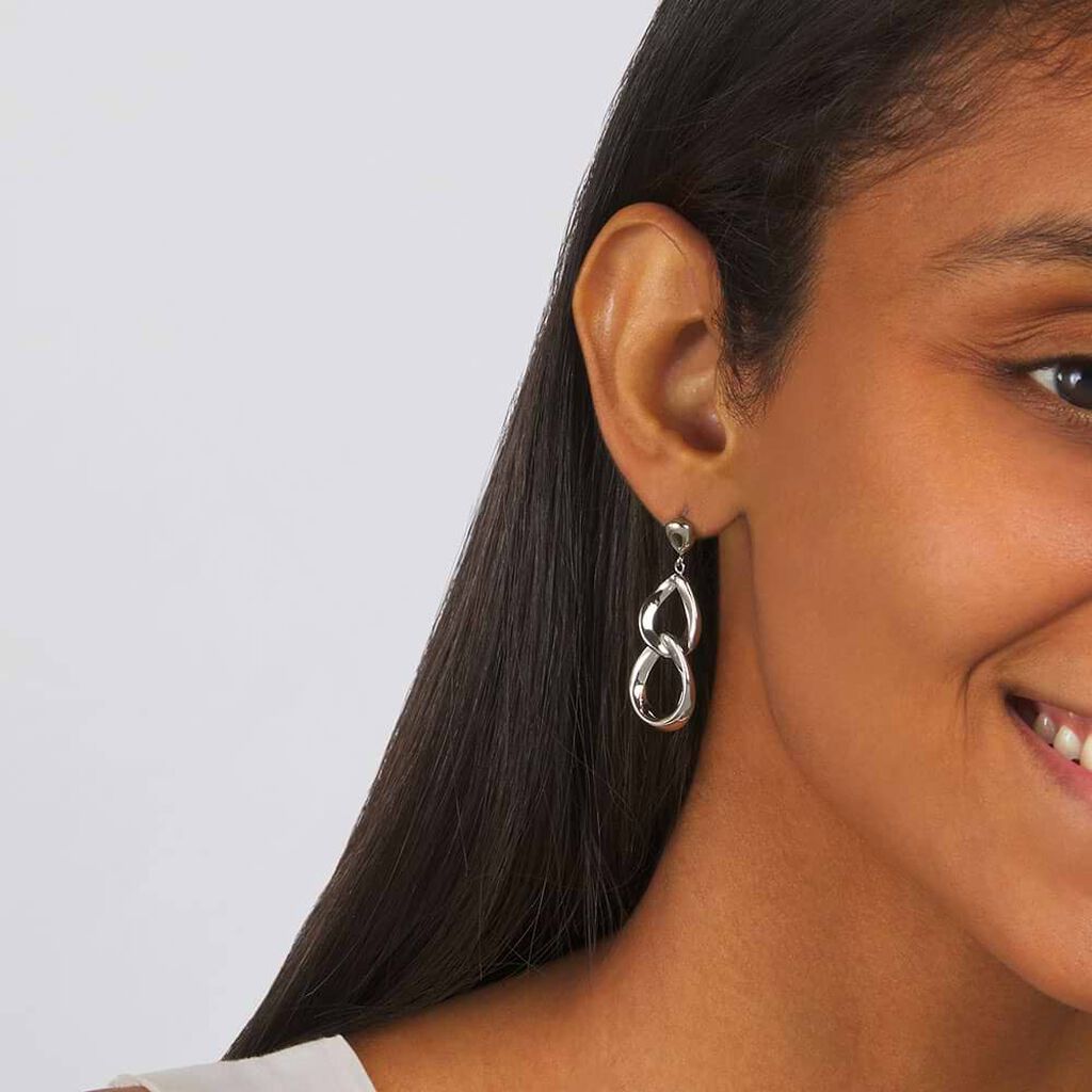 Orecchini pendenti Lady Code Acciaio 8 Grande - Orecchini Pendenti Donna | Stroili