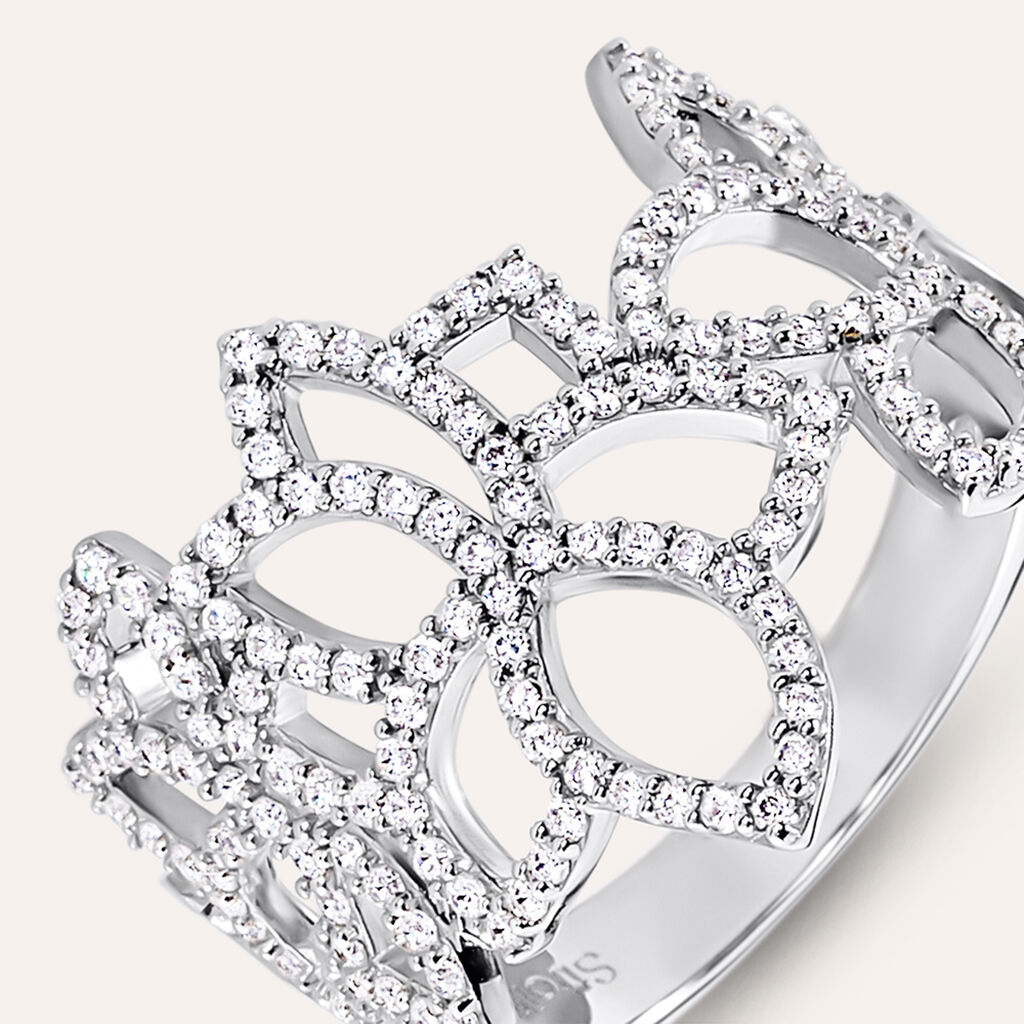 Anello Fascia Silver Elegance Argento Rodiato Cubic Zirconia