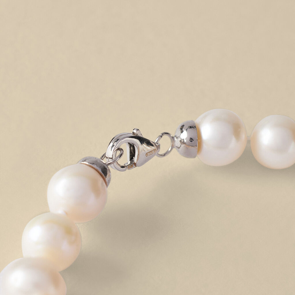 Bracciale Gabrielle Oro Bianco Perla D'Acqua Dolce