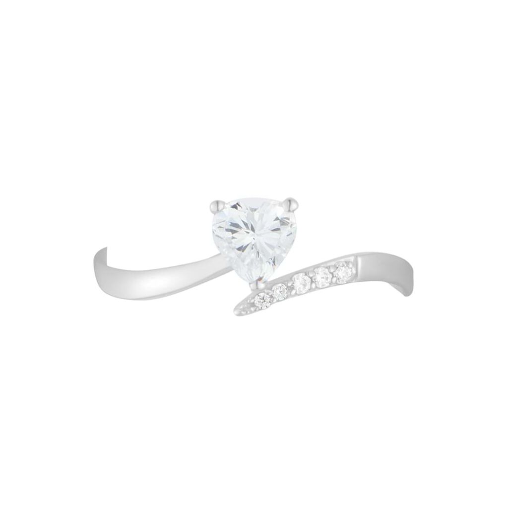 Anello Solitario Claire Oro Bianco Cubic Zirconia - Anelli con Pietre Donna | Stroili
