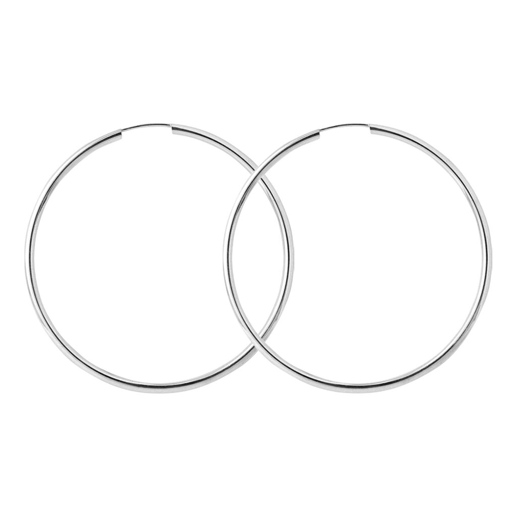 Orecchini A Cerchio Toujours Oro Bianco - Orecchini a Cerchio Donna | Stroili