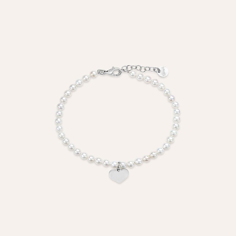 Bracciale Silver Pearls Argento Rodiato Perla sintentica - Bracciali con Incisione Donna | Stroili