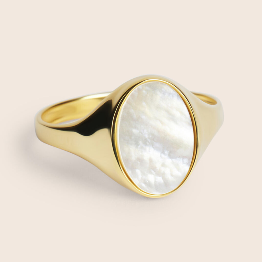 Anello Chevalier Beverly Oro Giallo Madreperla