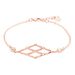 Bracciale in ottone rosato con passante rombo e brillanti - Bracciali Donna | Stroili