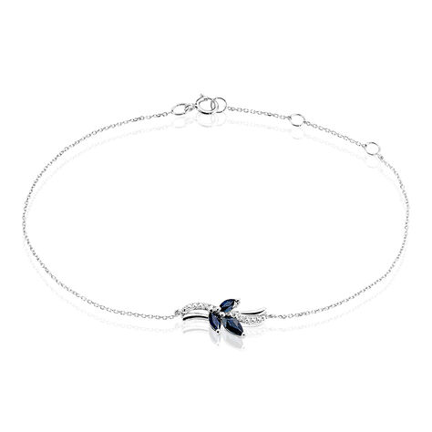 Bracciale Charlotte Oro Bianco Zaffiro Diamante - Bracciali Donna | Stroili