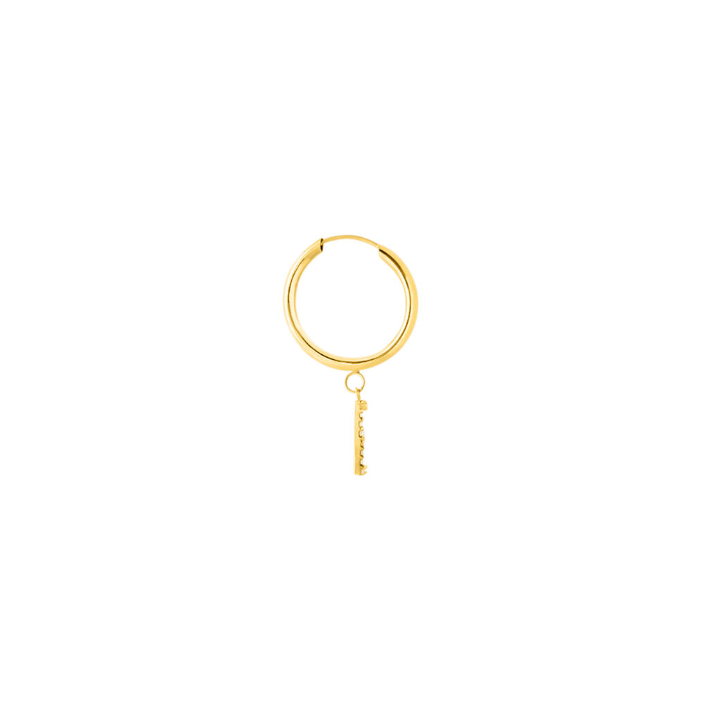 Mono Orecchino A Cerchio Toujours Oro Giallo Cubic Zirconia - Mono Orecchino Donna | Stroili
