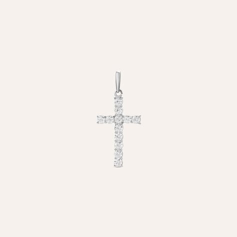 Pendente Holy Oro Bianco Cubic Zirconia - Ciondoli Donna | Stroili