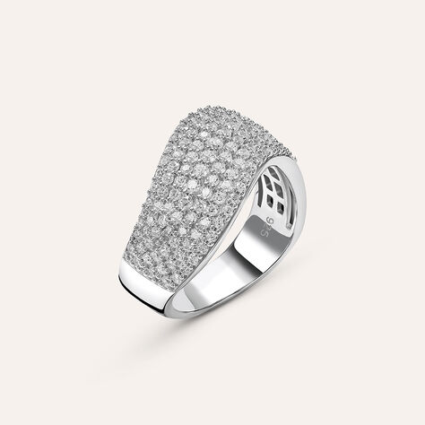 Anello Fascia Silver Shine Argento Rodiato Cubic Zirconia - Anelli con Pietre Donna | Stroili